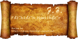 Fábián Hamilkár névjegykártya